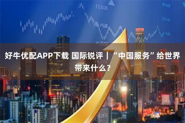 好牛优配APP下载 国际锐评｜“中国服务”给世界带来什么？